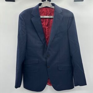 Suitsupply Sienna Single Breasted Navy Wool Blazer Jacket Vitale Red Inside 38R